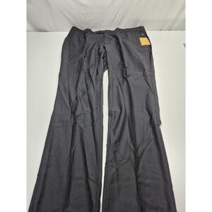Galante Uomo Dress Pants Mens 48x36 Black Wool Flat Front Classic Fit Italy NWT